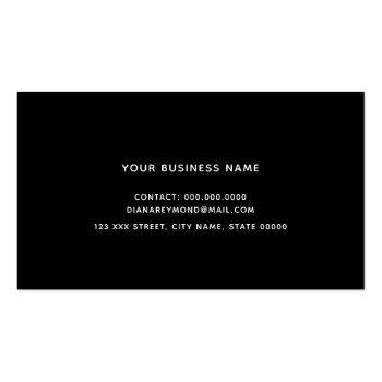 Small Modern Professional Faux Gold Stripe White Black Business Card Back View