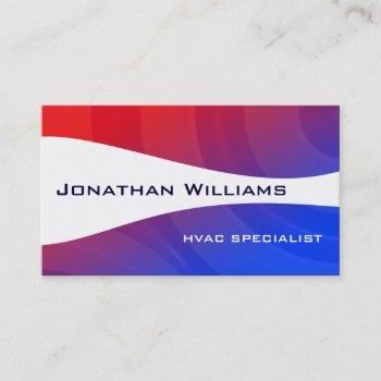 modern professional hvac business cards