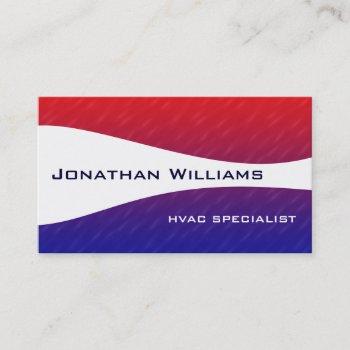 modern professional hvac business cards