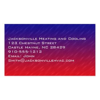 Small Modern Professional Hvac Business Cards Back View