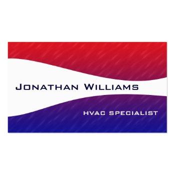 Small Modern Professional Hvac Business Cards Front View
