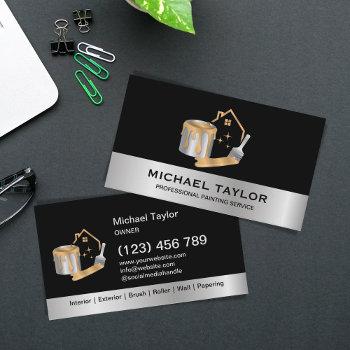 modern professional painting service decoration business card
