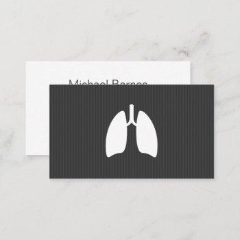 modern pulmonology pulmonologist lungs minimalist business card