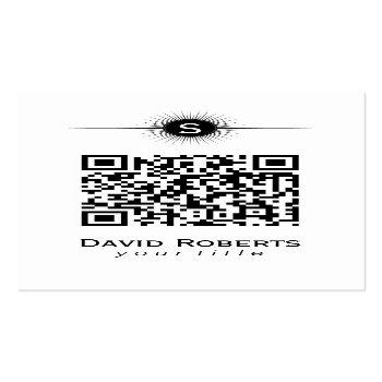 Small Modern Qr Code Simple Plain Business Card Front View