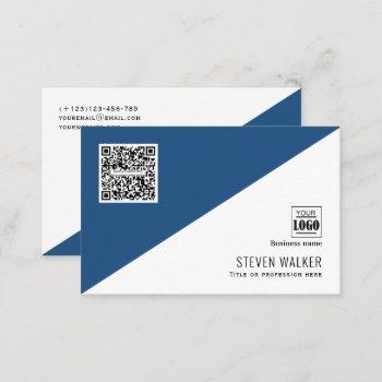 modern qr code simple professional corporate busin business card