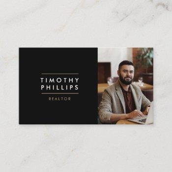 modern real estate agent business card 