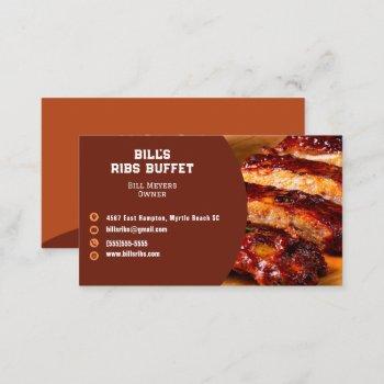 modern restaurant barbecue buffet   business card