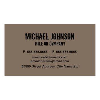 Small Modern Rustic Wood Unique Business Card Back View