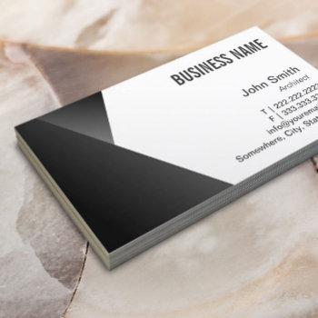 modern sharp black & white architect business card