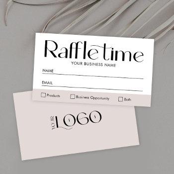 modern simple business logo raffle entry ticket
