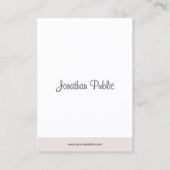 modern simple elegant hand script text minimalist business card