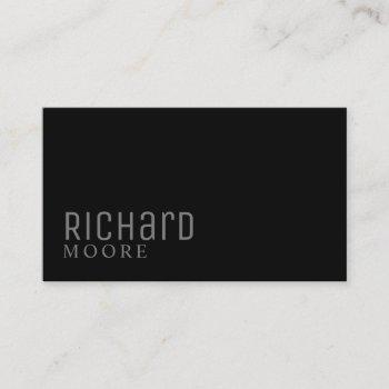 modern simple profession black grey minimalist business card