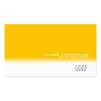 Small Modern Simple Unique Your Logo Bright Yellow White Square Business Card Front View