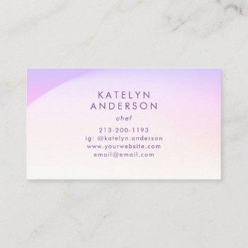 modern soft gradient minimalism trend original business card