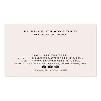 Small Modern Soft Pastel Blush Pink Marble Agate Pattern Square Business Card Back View