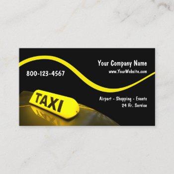 modern taxi business cards