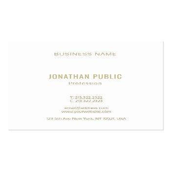 Small Modern Template Chic Gold Monogram Trendy Luxury Square Business Card Back View