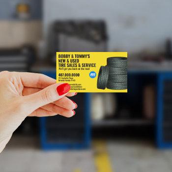 modern tire services customizable business card