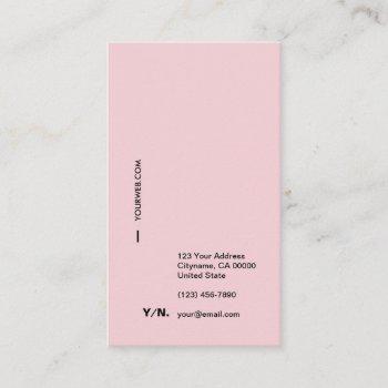 modern typography pastel vertical business card