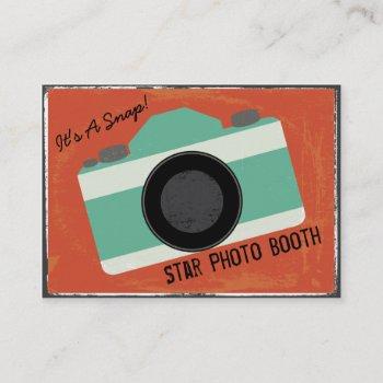 modern vintage camera photo booth photography business card