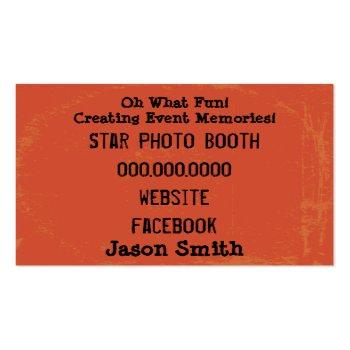 Small Modern Vintage Camera Photo Booth Photography Business Card Back View