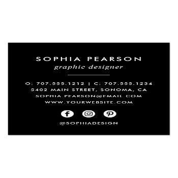 Small Modern Watercolor Blot | Social Media Square Business Card Back View