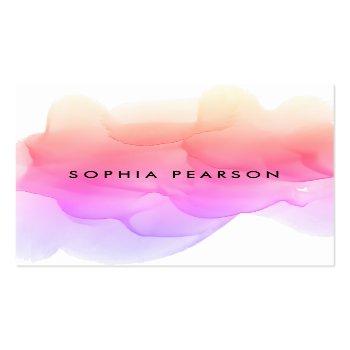 Small Modern Watercolor Blot | Social Media Square Business Card Front View