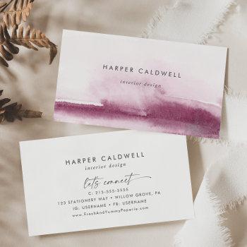 modern watercolor | red business card