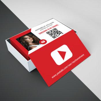 modern youtube photo business card