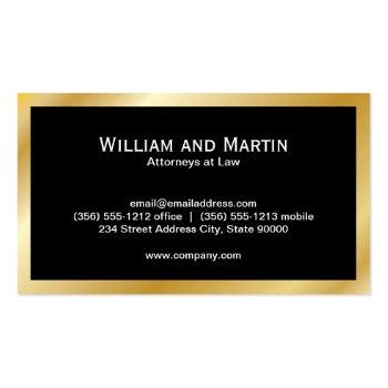 Small Monogram | Executive Gold Business Card Back View