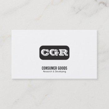 monogram rounded background business card