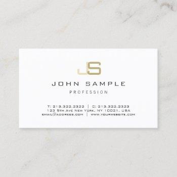 monogrammed modern professional elegant simple business card