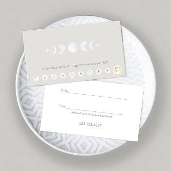 moon 10 punch customer loyalty appointment business card