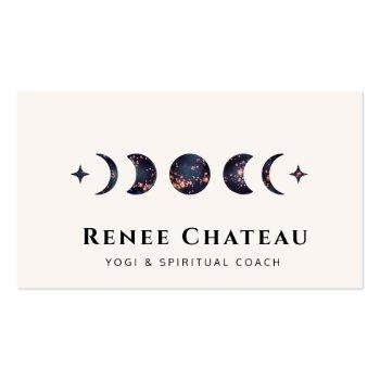 Small Moon Phases Energy Healer Business Card Front View