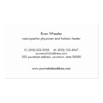 Small Mortar And Pestle Logo Naturopathic Doctor 2 Business Card Back View