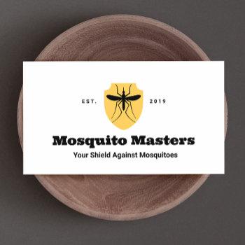mosquito pest control shield logo business card