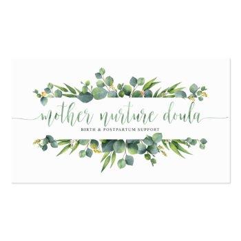 Small Mother Nurture Doula Business Card Front View