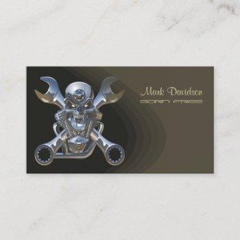 motorcycle sales + repair businesscards business card