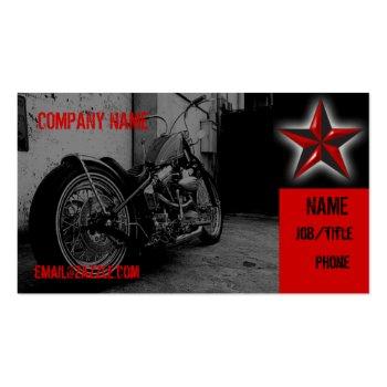 Small Motorcycle Shop Business Card Front View