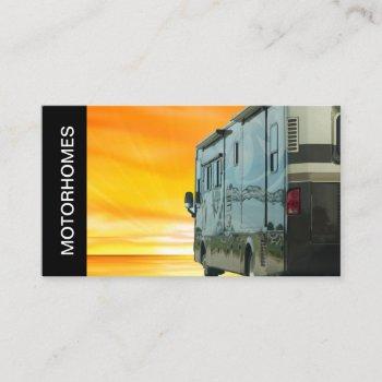 motorhomes and travel motoring business card