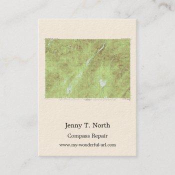 mount marcy topographical map - adirondack park business card