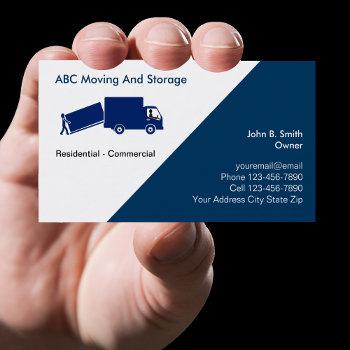 moving and storage business cards