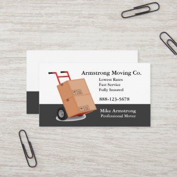 moving company mover dolly cart business card