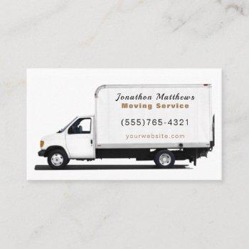 moving company service business card
