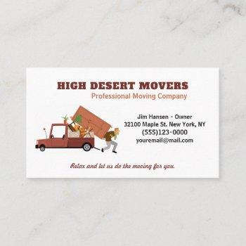 moving company truck mover service business card