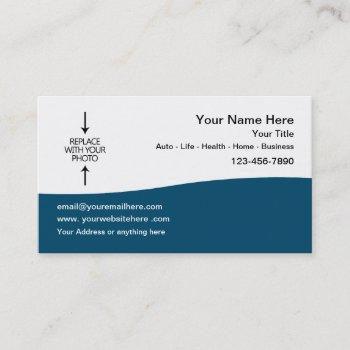 multi line insurance agent photo template business card