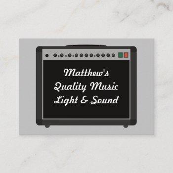 music audio sound technician amplifier custom business card
