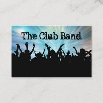 music band cool crowd design business card
