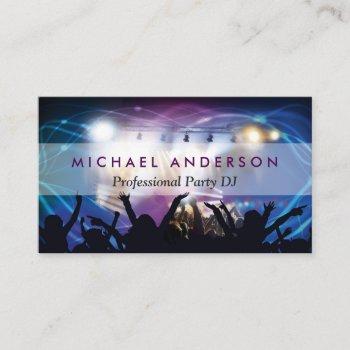 music dj party concert planner - modern stylish business card