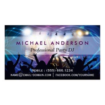 Small Music Dj Party Concert Planner - Modern Stylish Magnetic Business Card Front View